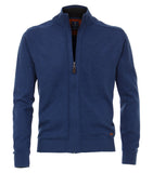 Redmond Cardigan mit Zipper, regular fit, 100% Baumwolle, jeansblau