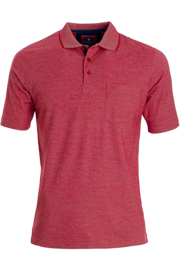 Redmond Poloshirt, regular fit, wash & wear, rot