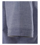 Redmond Hemd, regular fit, 100% Baumwolle, garment washed, dunkelblau (halbarm)