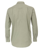 Redmond Hemd, regular fit, 100% Baumwolle, garment washed, schilfgrün-gemustert