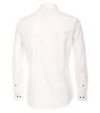 Redmond Hemd, modern fit, 100% Baumwolle, bügelfrei, weiß mit dunklem Innenkragen