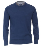 Redmond Pullover, regular fit, round neck, 100% Baumwolle, blau