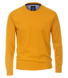 Redmond Pullover, regular fit, round neck, 100% Baumwolle, gelb