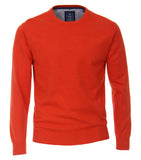 Redmond Pullover, regular fit, round neck, 100% Baumwolle, orange