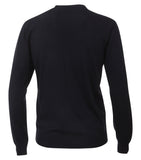 Redmond Pullover, regular fit, V-neck, 100% Baumwolle, marineblau