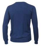 Redmond Pullover, regular fit, V-neck, 100% Baumwolle, jeansblau