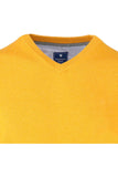 Redmond Pullover, regular fit, V-neck, 100% Baumwolle, gelb