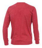 Redmond Pullover, regular fit, V-neck, 100% Baumwolle, fuchsia
