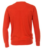 Redmond Pullover, regular fit, V-neck, 100% Baumwolle, orange