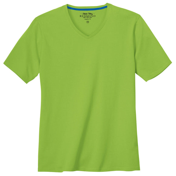 Redmond T-Shirt, regular fit, V-neck, 100% Baumwolle, grün