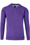 Redmond Pullover, regular fit, V-neck, 100% Baumwolle, lila
