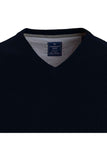 Redmond Pullover, regular fit, V-neck, 100% Baumwolle, schwarz