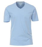 Redmond T-Shirt, regular fit, V-neck, 100% Baumwolle, hellblau