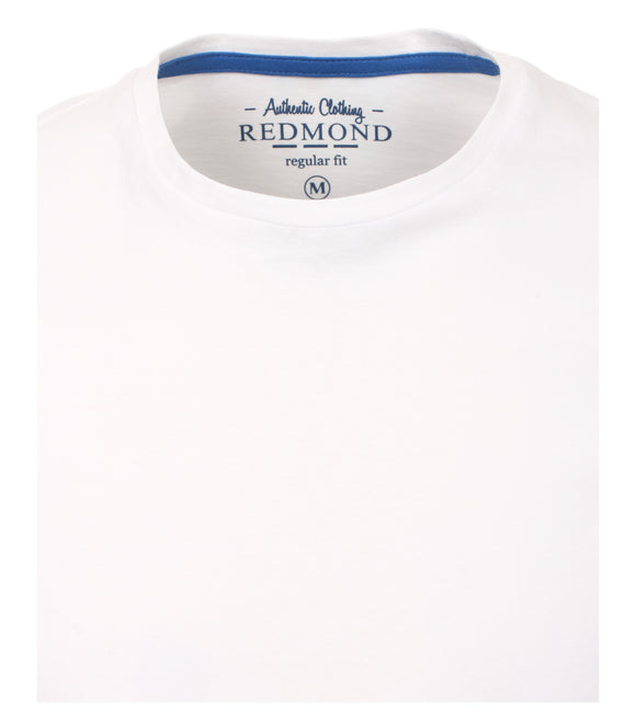 Redmond T-Shirt, regular fit, round-neck, 100% Baumwolle, weiß