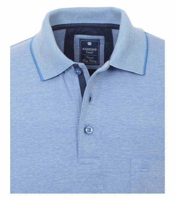 Redmond Poloshirt, regular fit, wash & wear, azurblau