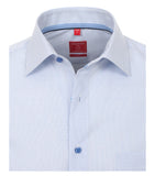 Redmond Hemd, regular fit, 100% Baumwolle, bügelfrei, weiß/blau-kariert
