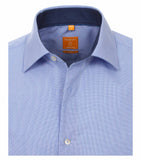 Redmond Hemd, modern fit, 100% Baumwolle, bügelfrei, blau-fil a fil