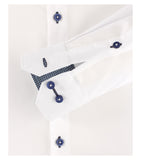 Redmond Hemd, slim fit, 100% Baumwolle, natural stretch, high easy care, weiß/blau