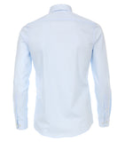 Redmond Hemd slim fit, 100% Baumwolle, natural stretch, high easy care, hellblau/blau