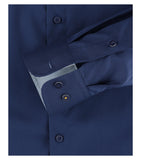 Redmond Hemd, modern fit, 100% Baumwolle, high easy care, natural stretch, dunkelblau