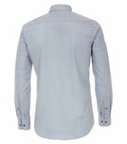 Redmond Hemd, modern fit, 100% Baumwolle, high easy care, natural stretch, blau-gemustert