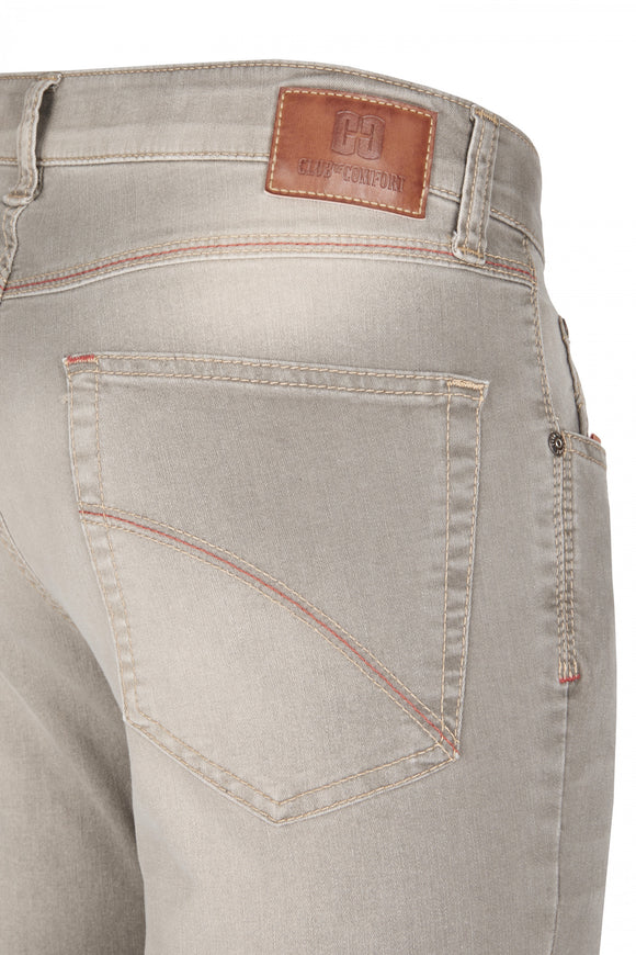 Club of Comfort, Super-High-Stretch-Jeans, mittelbeige used