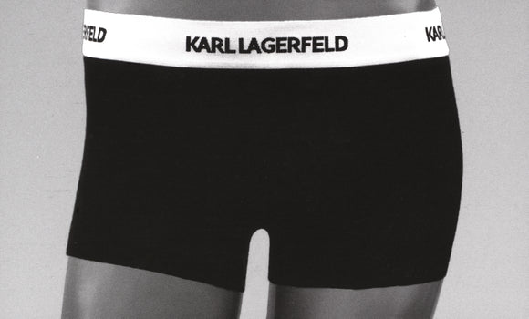 Karl Lagerfeld, 2er Pack Boxershort, 90% Baumwolle 10% Elasthan, schwarz/schwarz