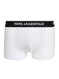 Karl Lagerfeld, 2er Pack Boxershort, 90% Baumwolle 10% Elasthan, weiss/schwarz